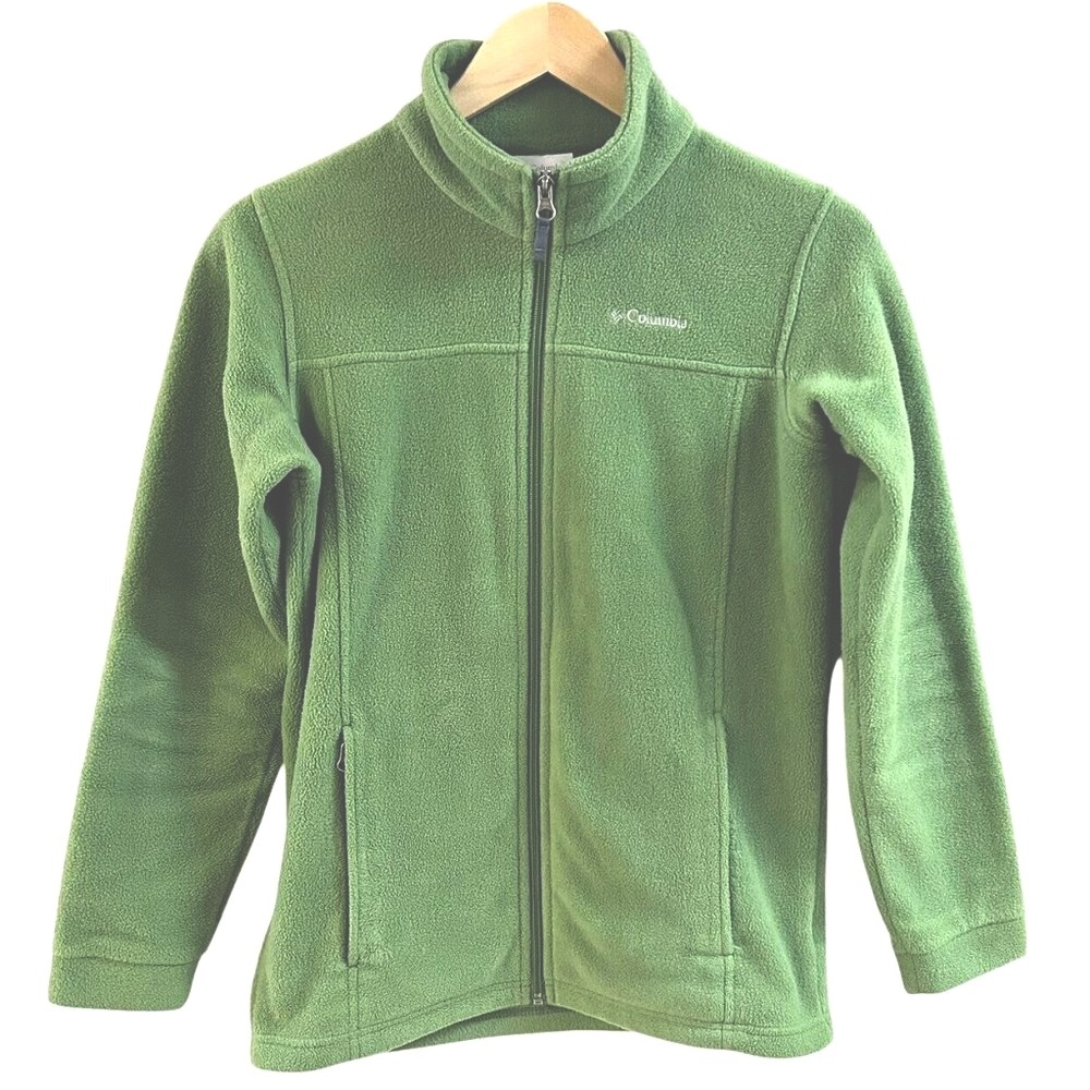 Columbia Green Fleece Benton Springs Columbia Jacket Full Zipper Size L (14/16)